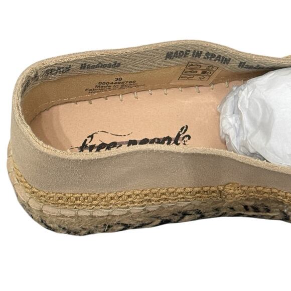 New! Free People Eden Double Stack Espadrilles - Size US 7.5 / EU 38 - Picture 8 of 12